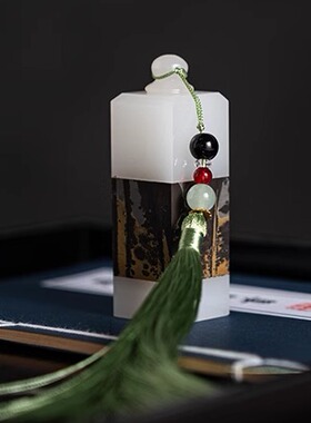 新中式书卷套装组合摆件禅意压纸镇尺书卷道具书侘寂卷轴软装摆设