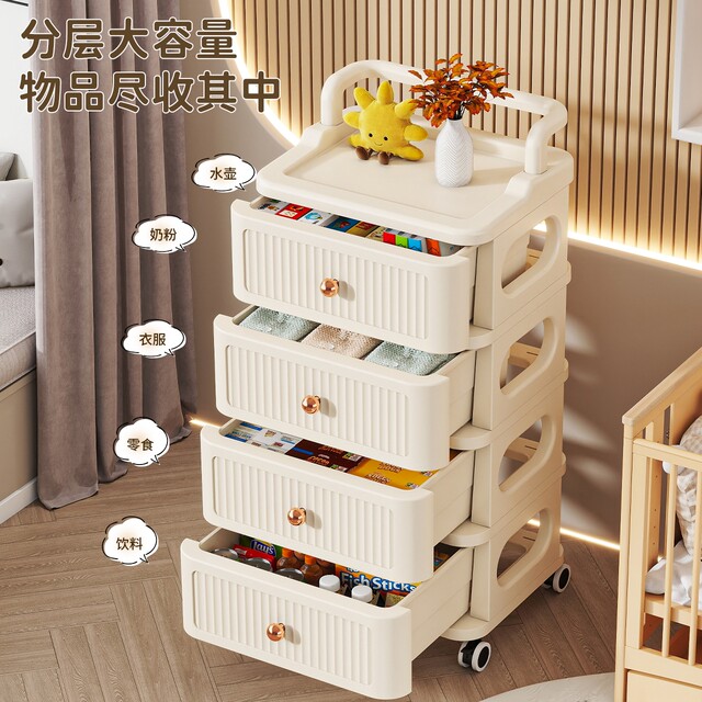 Drawer-type children's toy multi-layer storage cabinet