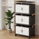 Multi-layer folding installation-free household storage cabinet with wheels