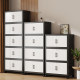 Multi-layer folding installation-free household storage cabinet with wheels