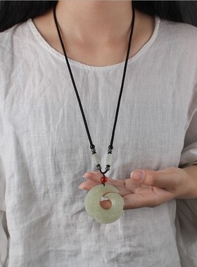 翡翠情侣项链冰种宫廷吊坠长款