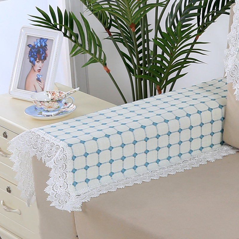 棉麻沙发靠背巾沙发巾扶手巾防尘盖布多用方巾四季通用简约格子,淘宝优惠券,粉丝福利购,淘宝优惠卷