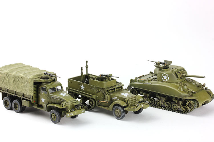 新时现货 FOV 1/72 世界坦克装甲车M1M3A1谢尔曼KV坦克模型 - 图2