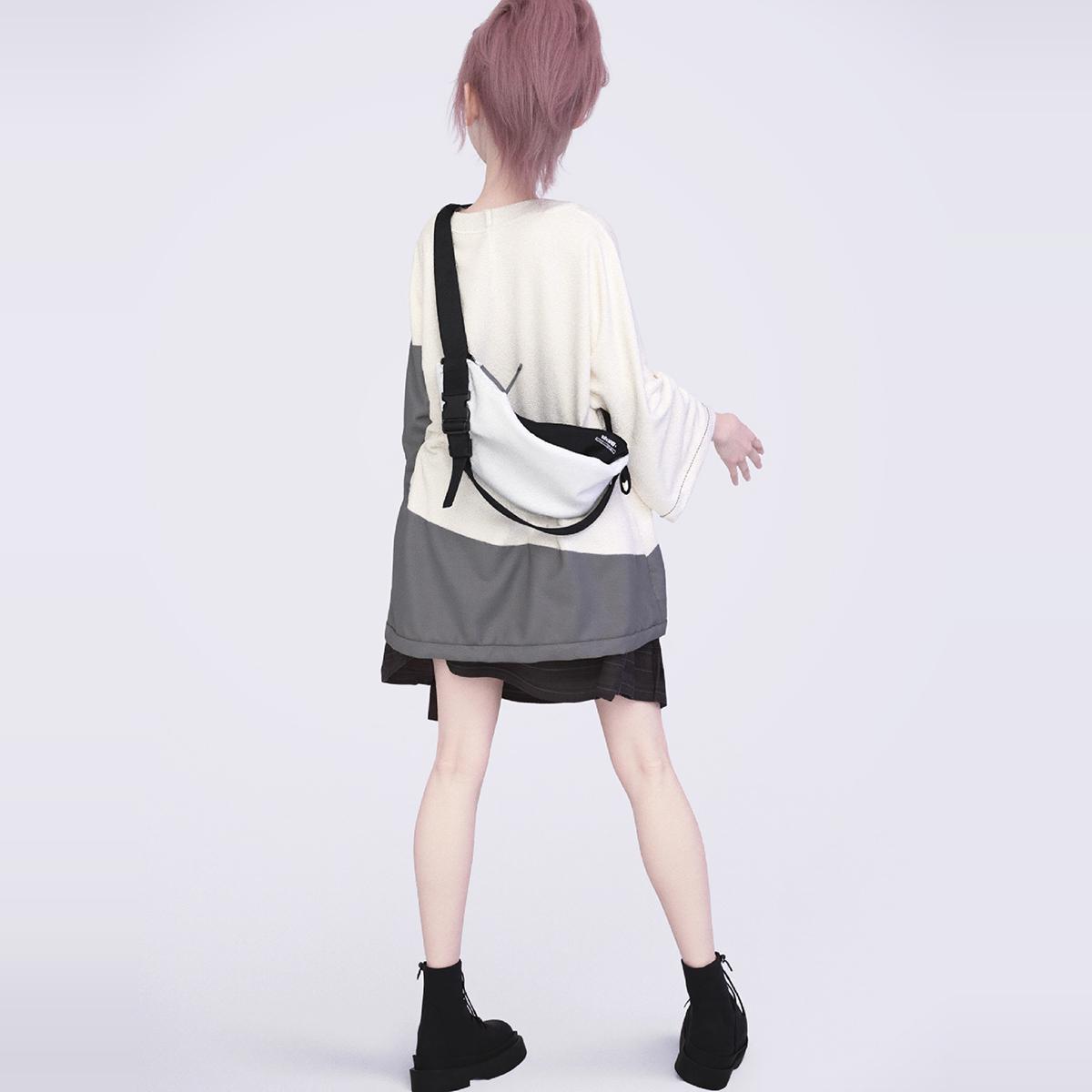 YONAIGA trendy brand ins sports backpack crossbody bag
