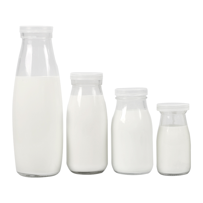 鲜奶瓶玻璃奶吧专用牛奶瓶 酸奶瓶 200ml250ml500ml 羊奶瓶子带盖 - 图3