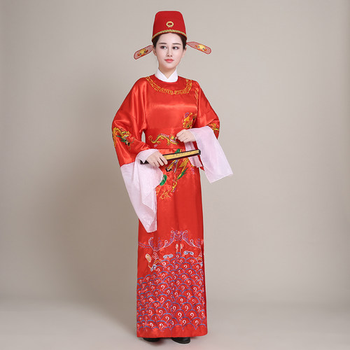 租中式装凤冠霞披状元服女驸马高考金榜题名状元服黄梅戏运动会 - 图2