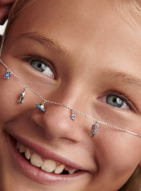 s925纯银女火箭飞船项链