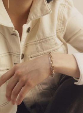 justineclenquet金色双层项链女