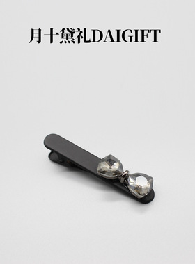 甜美水晶蝴蝶结发夹女小众鸭嘴夹