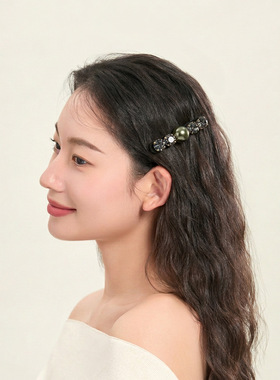 珍珠闪钻刘海发夹女前额侧边边夹
