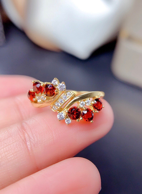 纯银镀18k白金女戒