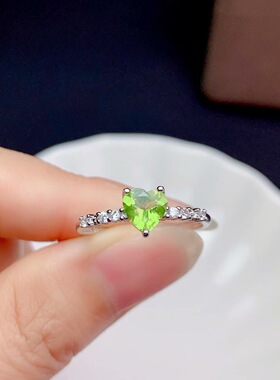 简单S925银戒指 心形空托6*6MM 白银玫瑰银黄金色 戒指 女 爱心