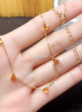 时尚简约S925银链牌 空托 心形4*4mm镀白金玫瑰金黄金色 女