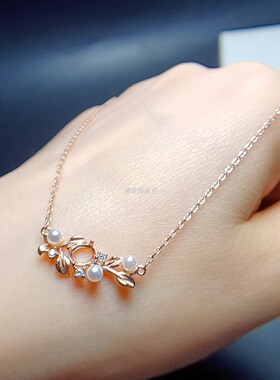 S925银锁骨链空托椭圆形4*5mm