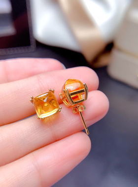 简约银饰镀18K黄金色空托糖塔