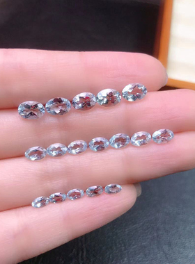 裸石戒面椭圆形天然海蓝宝