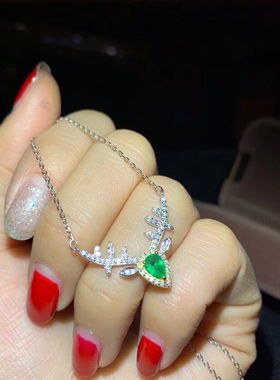 银饰镀18k祖母绿红宝石空托