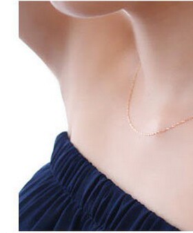 镀白金玫瑰银满天星项链订制加工