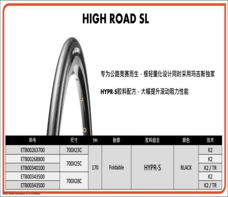 MAXXIS玛吉斯High Road系列公路外胎SL700*25轻量化折叠开口外胎-图3