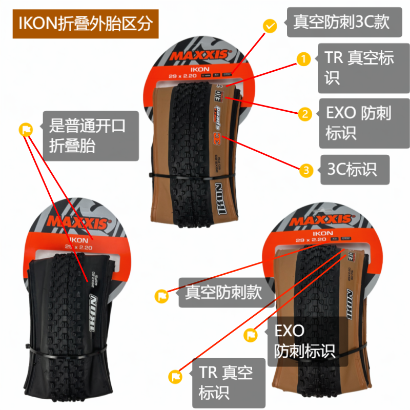 MAXXIS玛吉斯IKON 26 27.5  29X2.2山地车防刺折叠真空外胎钢丝胎 - 图0