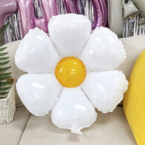 ins wind little daisy shape aluminum membrane balloon photo prop baby childrens birthday party sunflower aluminum foil ball