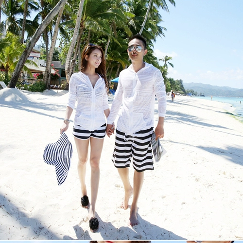 Пляжная куртка для влюбленных, купальник, одежда для защиты от солнца, большой размер