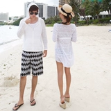 Пляжная куртка для влюбленных, купальник, одежда для защиты от солнца, большой размер