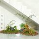 Simple simulated green plant landscaping combination, indoor entrance corner, fern plant decoration under the stairs, bionic plants