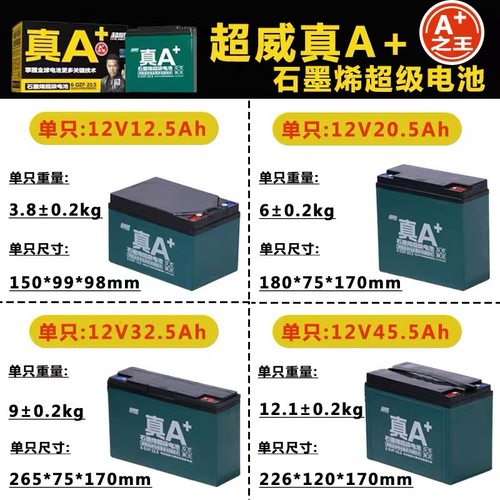 超威电池48V60V72V二三轮电动车12a20a45A58A以旧换新原装蓄电池 - 图2
