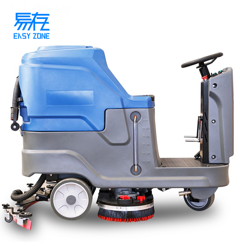 易存M7驾驶式双刷锂电款洗地机扫地机工厂车间商用手推式拖地机-图0