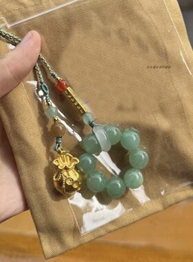 北京景区复古香灰琉璃手机吊坠汽车吊坠钥匙书包挂件法物流通处