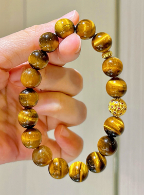 10mm犀利虎眼线天然虎眼石手链项链