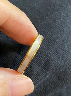 天然轻奢贝珠戒指简约时尚情侣