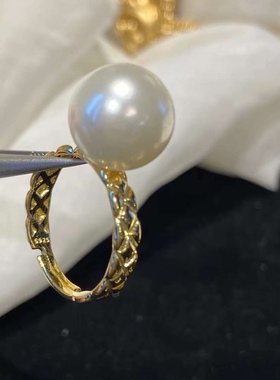 纯银镀金戒指时尚百搭名媛