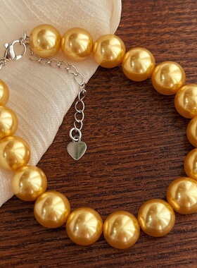 基础款强光菲律宾金珠色施家珍珠手链