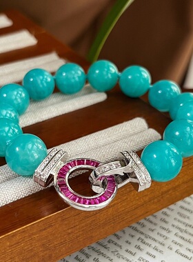 12-13mm天然无优化天河石项链手链套装小清新时尚百搭款