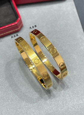 新升级款厚镀18K金五代螺丝刀一拉丝手镯欧美时尚轻奢网红love标