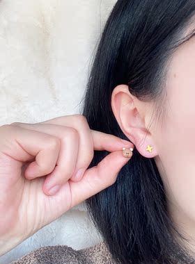 心塞趣味小熊六件星星纯银女