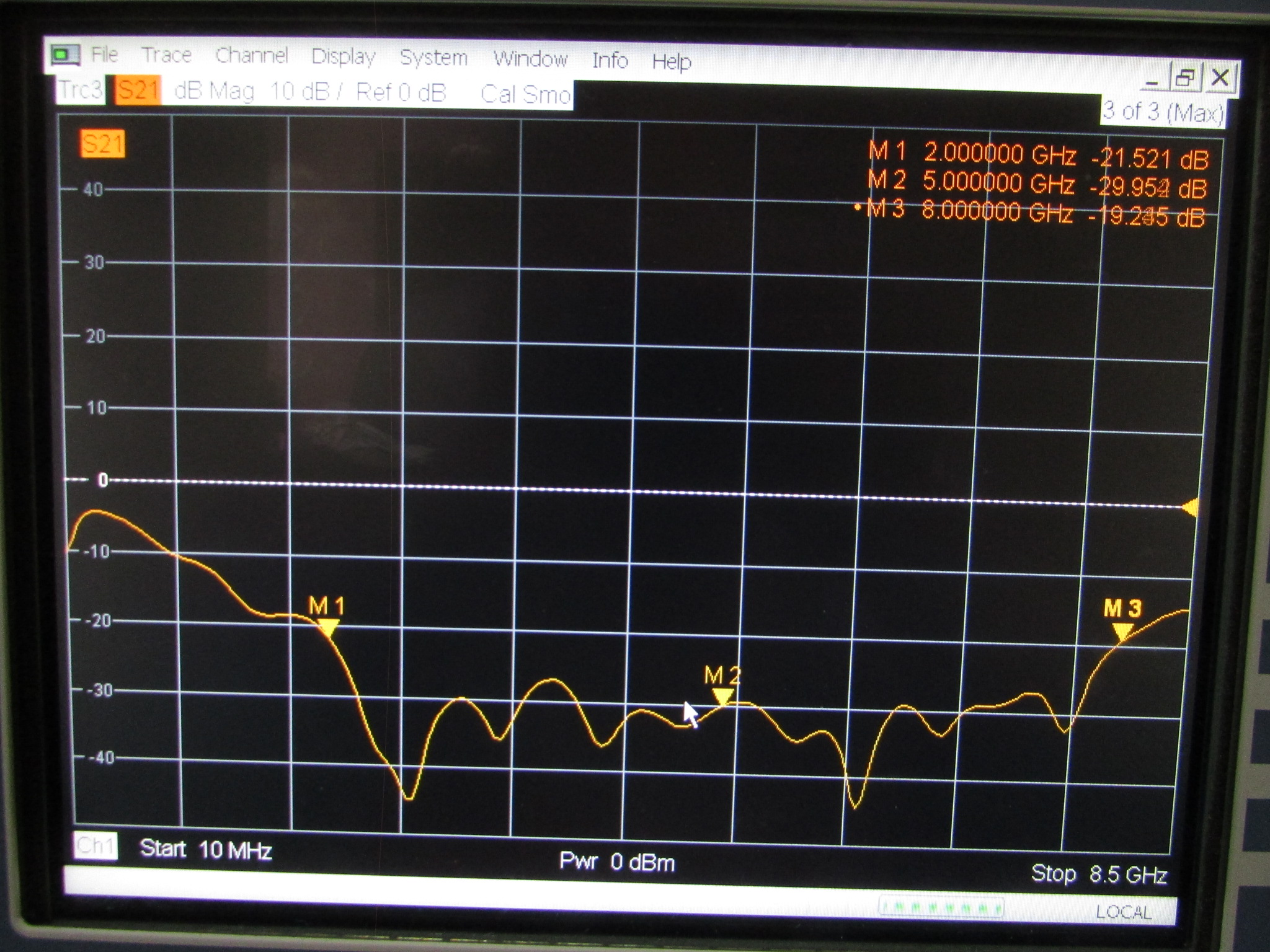 M/A-COM 2089-6816-08 2-8GHz 隔离度大于19dB 一分八射频功分器 - 图3