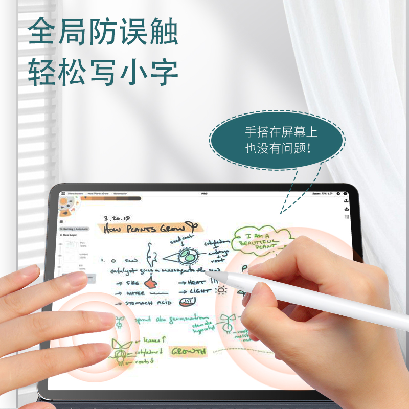 纤迹iPadpencil防误触电容笔Air6触控笔适用苹果pro13英寸触屏笔 - 图1