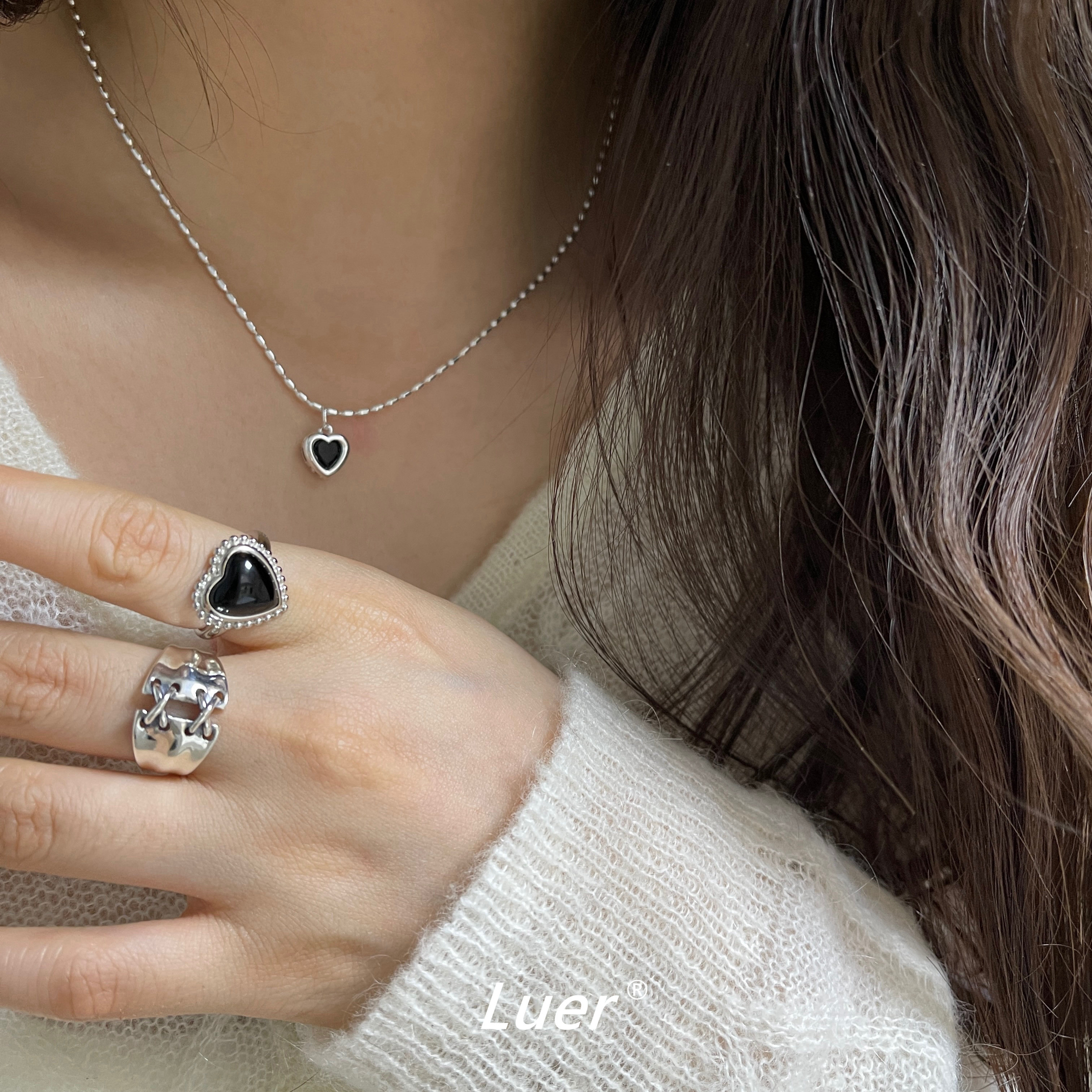 Luer women's full body 925 sterling silver fashion ring