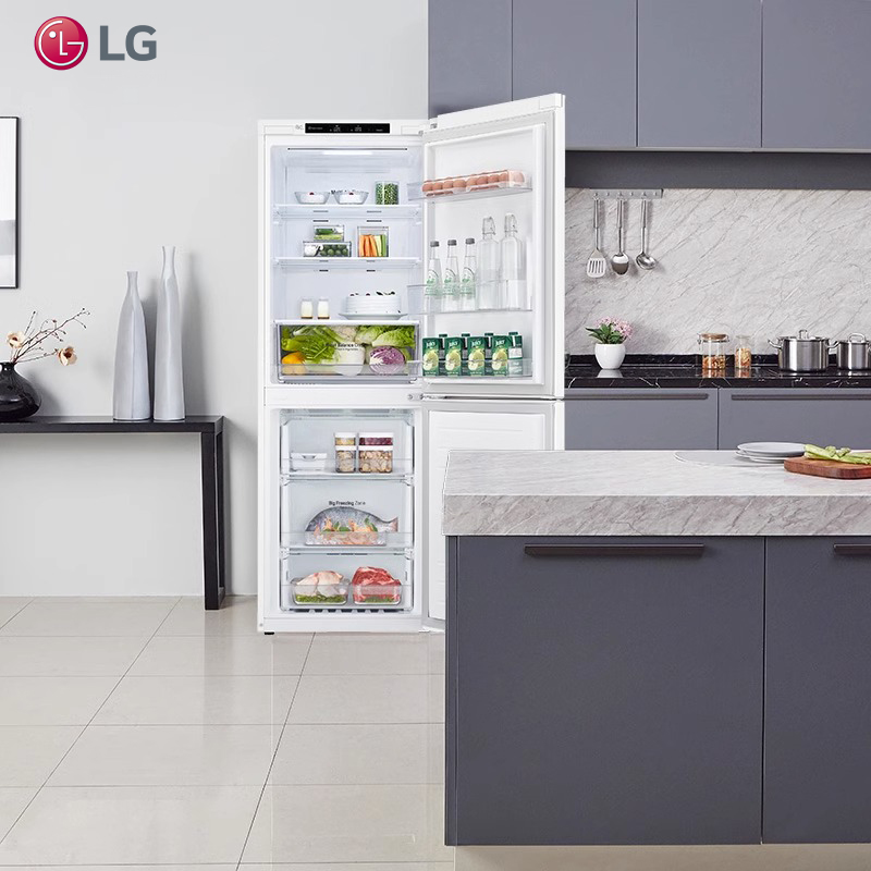 LG多维风幕小冰箱小型家用306L风冷无霜智能变频嵌入式冰箱双门 - 图0