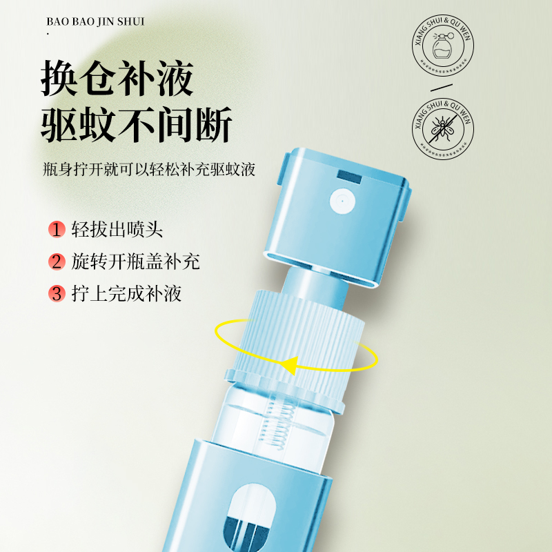 宝宝金水香水花露水喷雾儿童驱蚊防蚊液喷雾便携驱蚊水宝宝婴儿