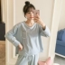 Phiên bản Hàn Quốc của phụ nữ đồ ngủ mùa xuân và mùa thu sinh viên cotton dài tay và đáng yêu có thể mặc bộ đồ mỏng phục vụ tại nhà mùa thu đông và bộ đồ mùa đông - Nam giới