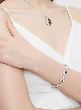 小清新不规则梨形公主方锆石手链