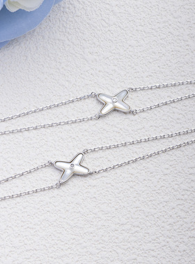 双层天然贝壳ins冷淡风轻奢手饰