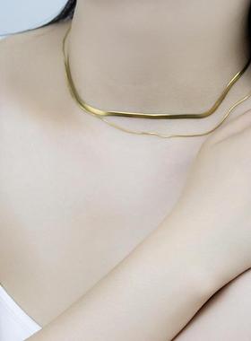 轻奢锁骨链leqiyuan铜镀金女