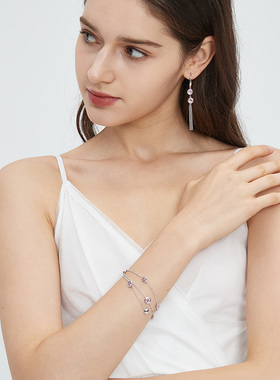 叠戴手链女轻奢小众设计感宝石