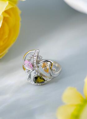 925纯银轻奢小众戒指女