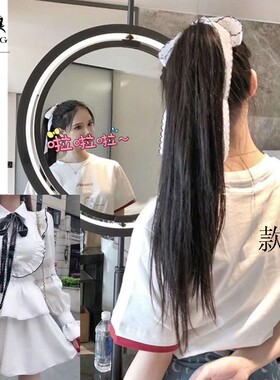蝴蝶结领巾衬衫黑白色百搭缎带